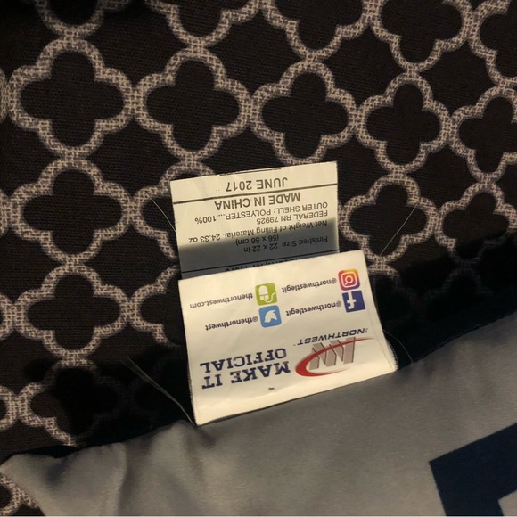 Northwest New England Patriots NFL Football Pillow 23” X 23” Season Ticket - Picture 5 of 5